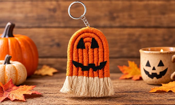 make a handmade custom crochet keychain