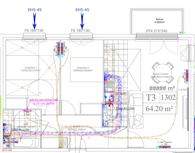 professional 2d autocad plumbing drafting