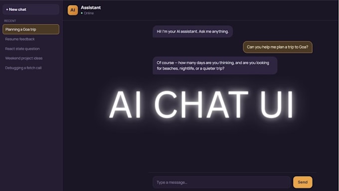 build a responsive ai chat interface with react and tailwind