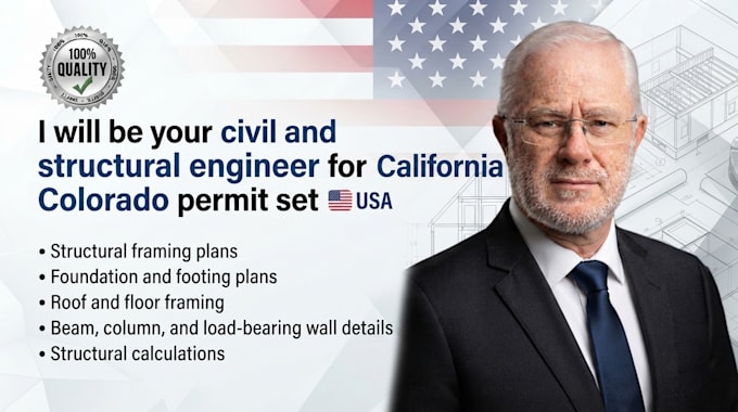 be your civil and structural engineer for california and colorado permit set