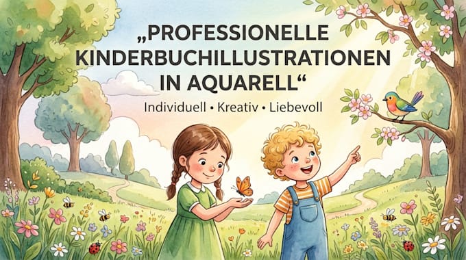 erstelle eine professionelle kinderbuch illustration in aquarell