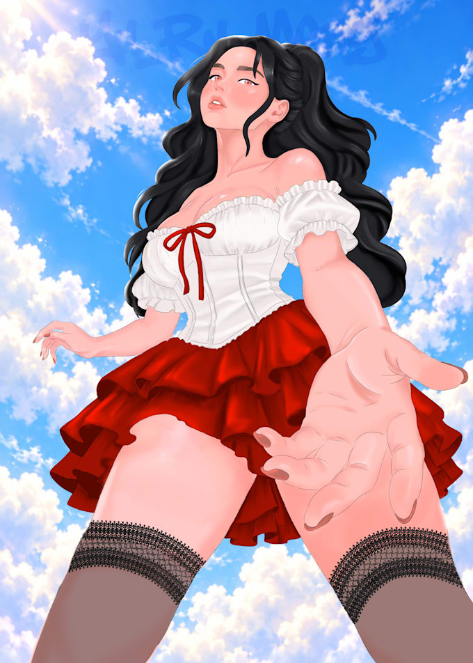 create custom anime and semi realistic character art