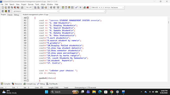 create a c plus plus console application for you