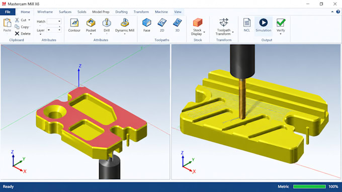 program 3 4 5 axis, cnc milling and g code using mastercam and powermill