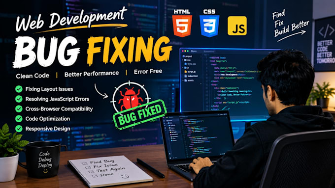 fix HTML, CSS, javascript and wordpress bugs