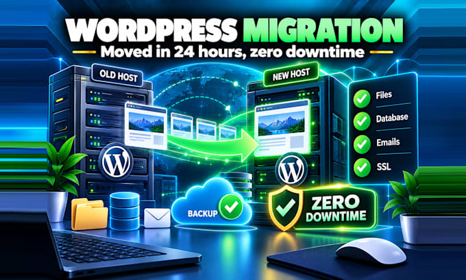 do wordpress migration, clone wordpress website and backup within 24 hours
