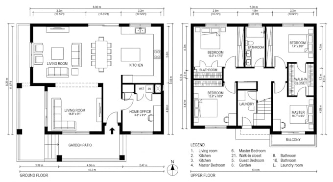 create professional 2d autocad drawings and floor plans