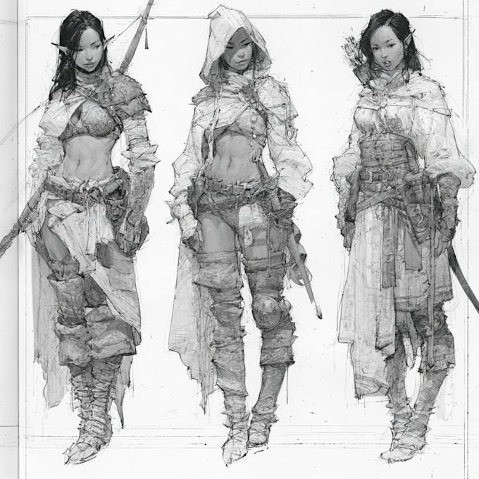 draw fantasy characters, creatures, and mythical sketches