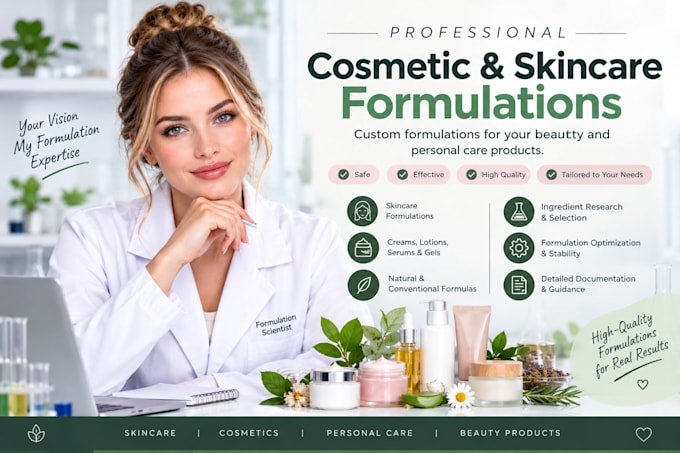 develop custom skincare and beauty product formulations