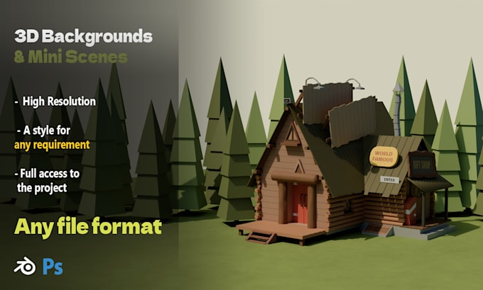 scene and background in 3d