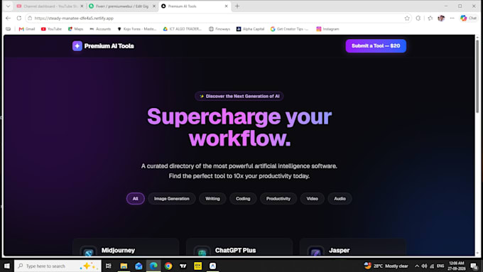 build a premium modern react nextjs landing page