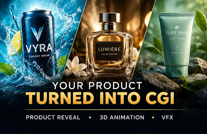 create a professional cgi product video ad 3d animation