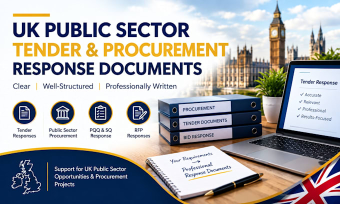 prepare UK public sector tender and procurement response documents