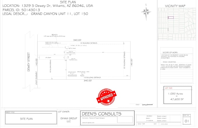 make site plan, plot plan of your property for city permit