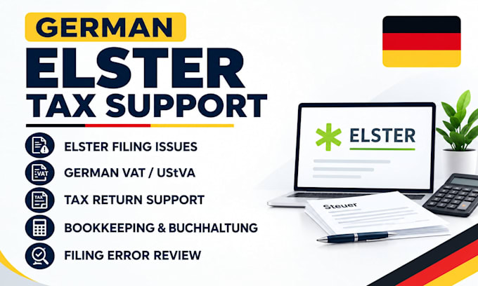 fix german elster filing issues and handle bookkeeping, vat and tax returns