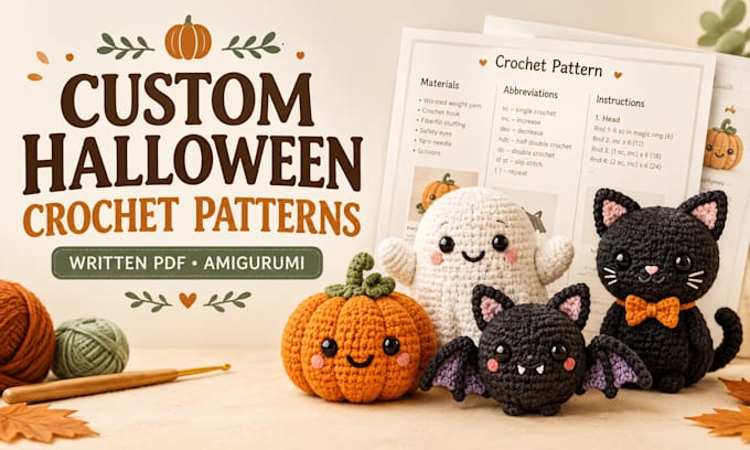 create custom halloween amigurumi patterns