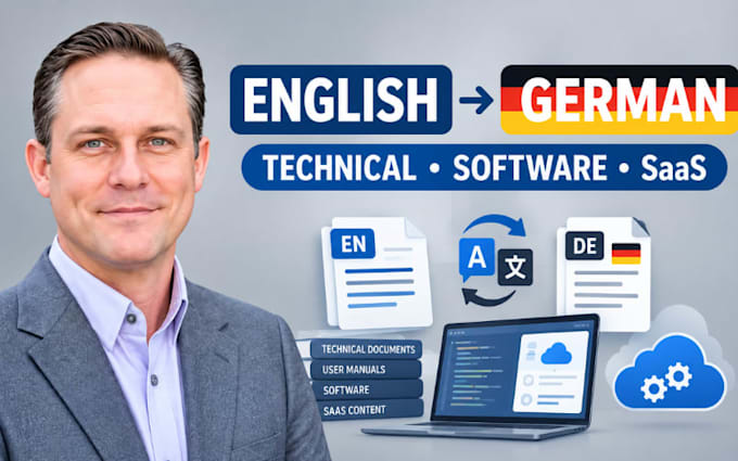 translate english to german technical documents software saas contents