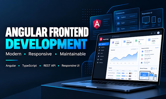 build a modern angular frontend or admin dashboard
