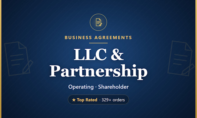draft your llc operating, partnership or shareholder agreement