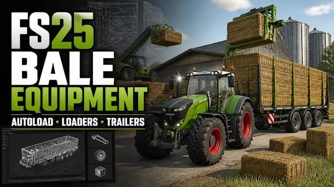create custom fs25 bale equipment and advanced loading systems