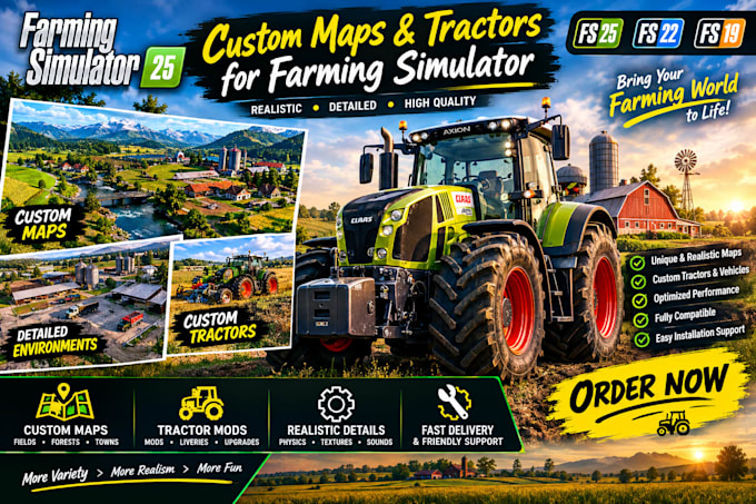 create custom farming maps tractor for farming simulator