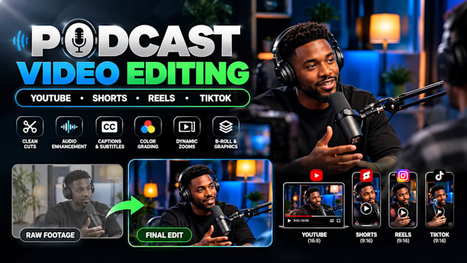 professionally edit podcast videos