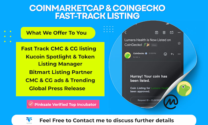 get your token listed on coinmarketcap and coingecko