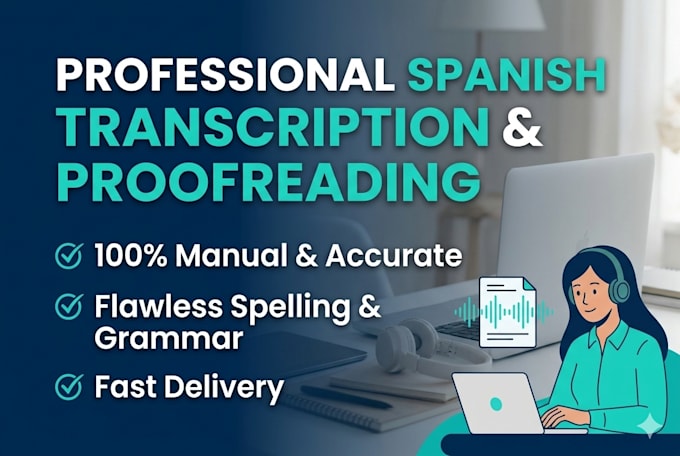 do flawless spanish transcription and proofreading