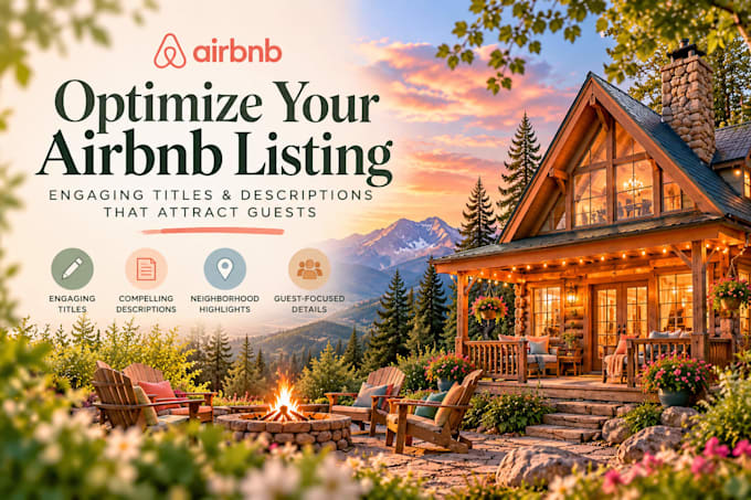 write an engaging airbnb description and title