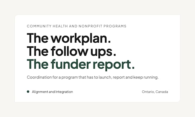 project manage your community health or nonprofit program