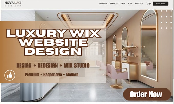 design a luxury wix website or redesign your existing wix website