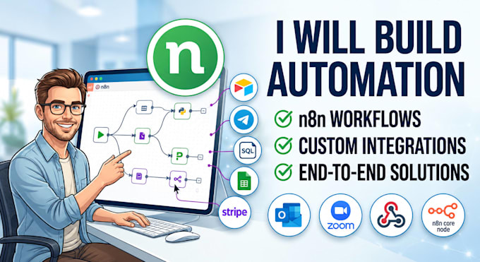 build n8n workflow automations and integrations