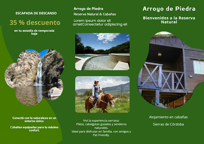 design professional bifold or trifold brochure print ready