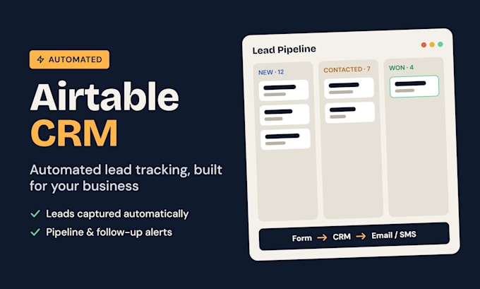 build an airtable CRM with automated lead tracking