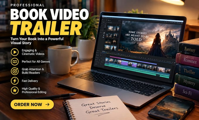 do cinematic book trailer for 3d animation video
