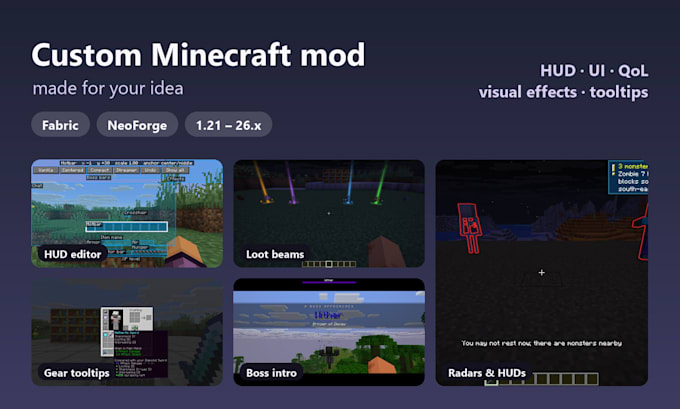 create a custom minecraft mod for fabric or neoforge