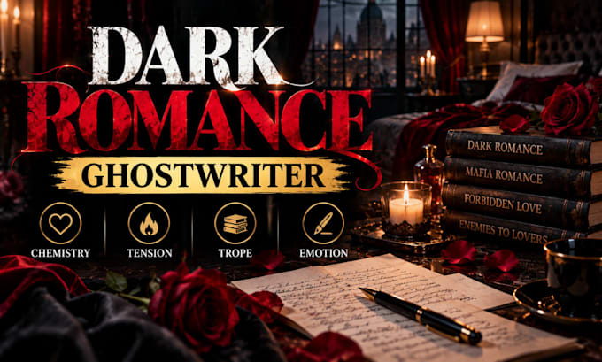 ghostwrite your dark romance novel and romance fiction