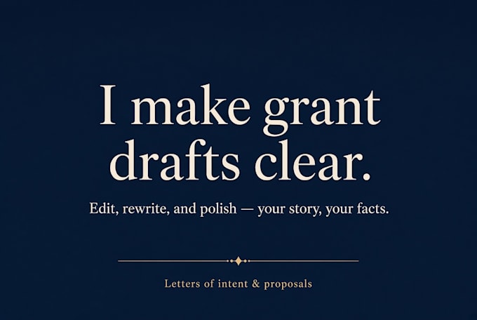 edit and rewrite your grant or proposal draft