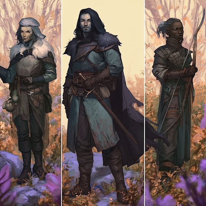 draw your dnd art or ttrpg character design or illustration