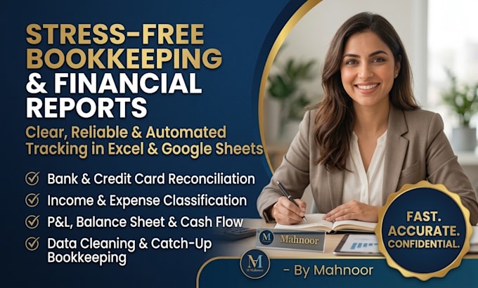 do bookkeeping and organize your finances in excel or google sheets