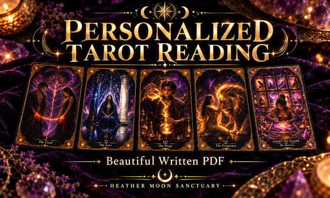 create a personalized tarot reading with a beautiful PDF