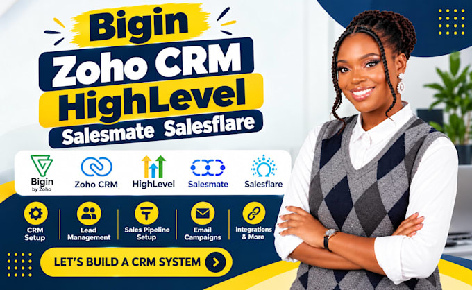 setup bigin zoho CRM highlevel salesmate salesflare