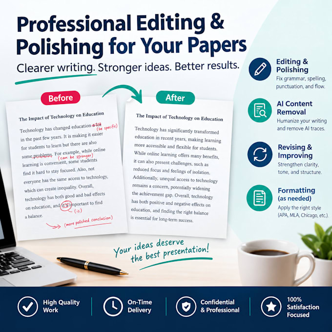 polish your papers to improve their quality
