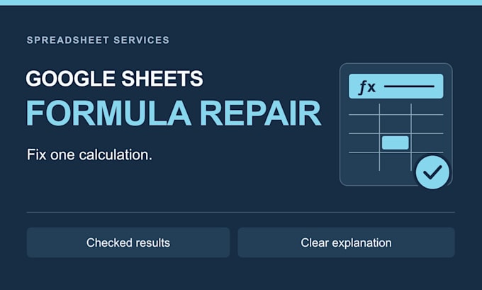 fix a google sheets formula error or incorrect calculation