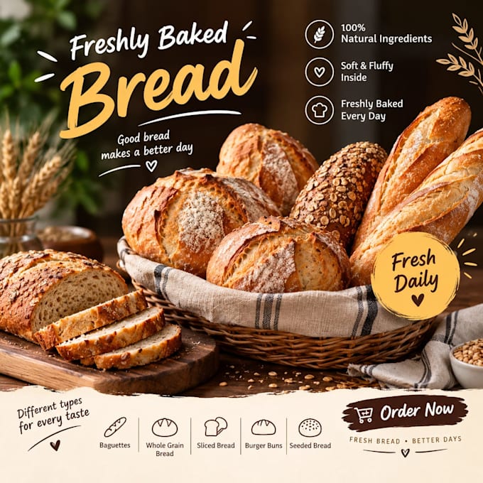 create professional food advertisements for your business