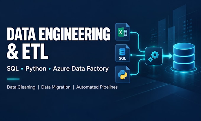 build etl data pipelines using sql, python and adf