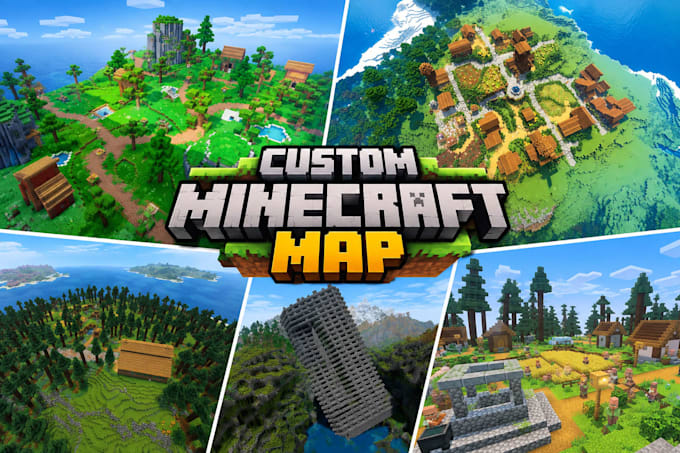 build custom minecraft city map, spawn, lobby, survival map, adventure map