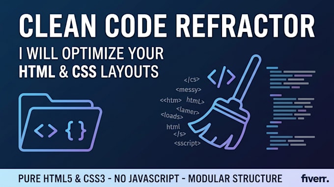 refactor and clean up your HTML CSS code