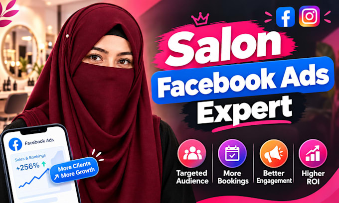 create and manage facebook ads for salon bookings