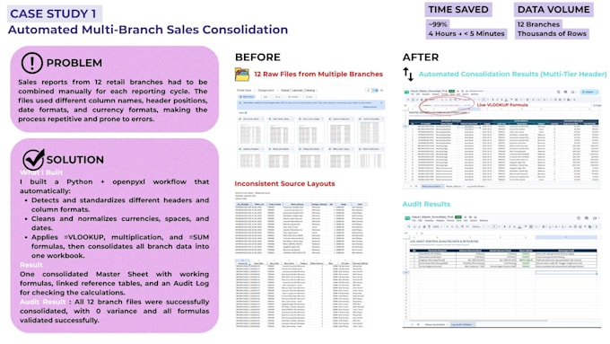 automate multi branch sales data consolidation in excel